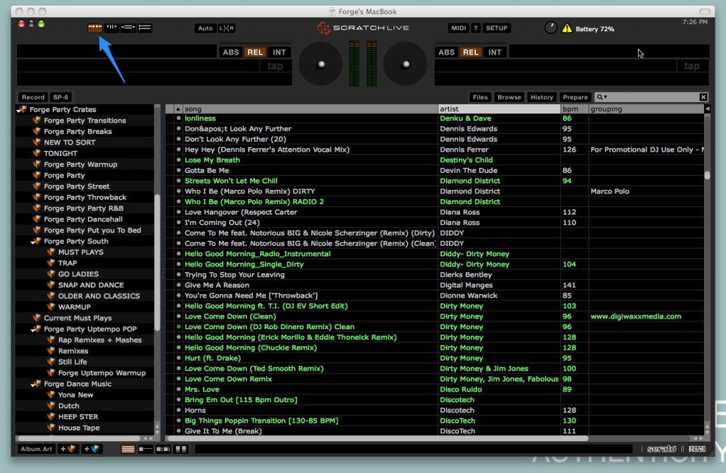 Serato Tip Space bar for library view The Nerdy DJ