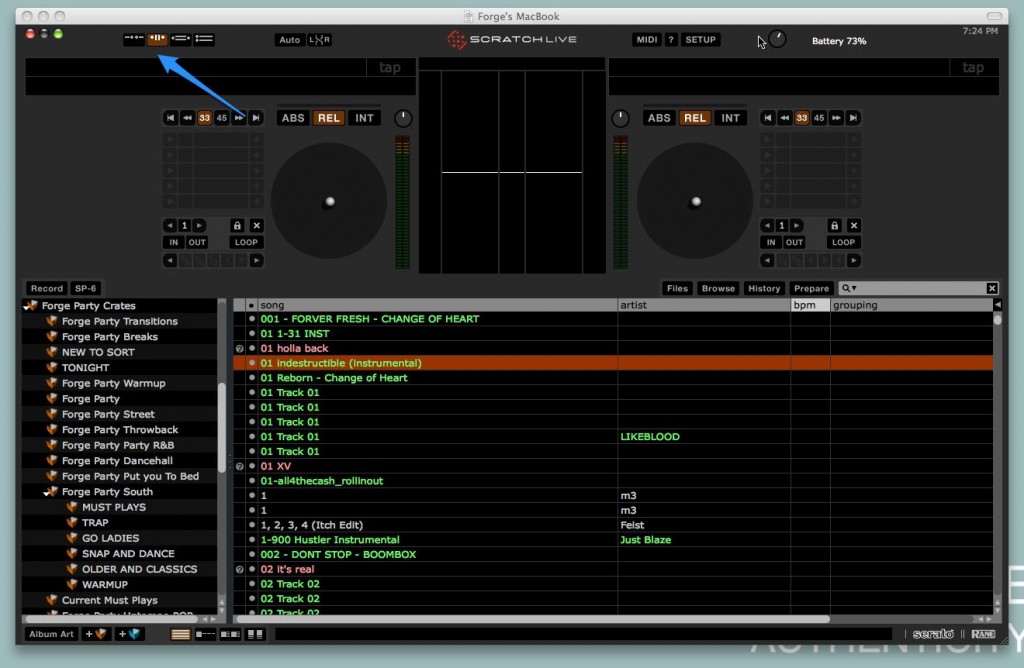 serato scratch live library