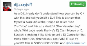 Jazzy Jeff responds to beamz dj