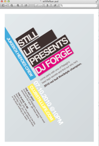 make your own flyer - finished flyer