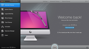 click scan to start system cleanup