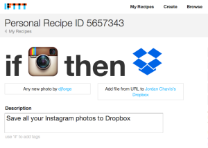 Send your instagram photos to dropbox automatically
