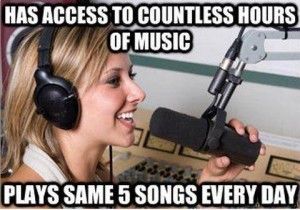 playing the same music all the time
