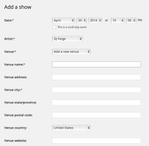 using gigpress for wordpress